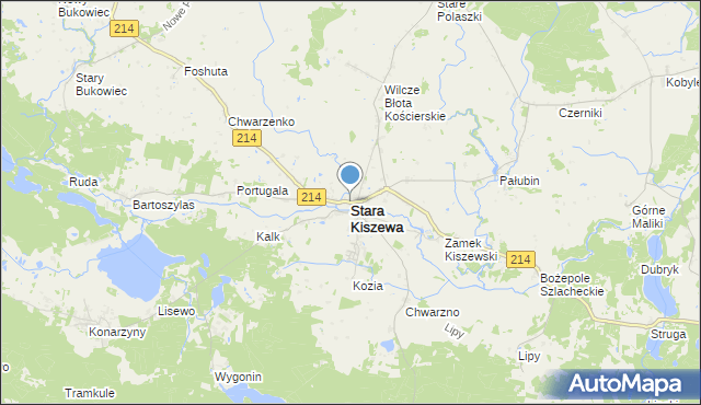 mapa Stara Kiszewa, Stara Kiszewa na mapie Targeo